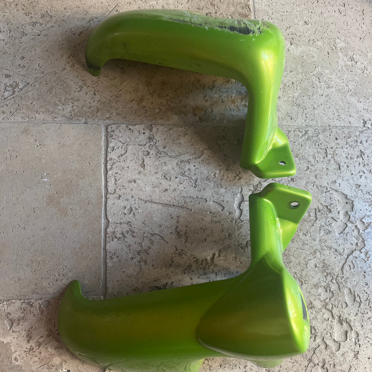 Triumph Speed Triple 955 I - écopes de radiateur verte