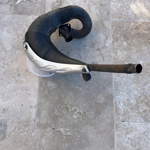 125 tdr  collecteur echappement origine et plaque  yamaha 4fu 5ae