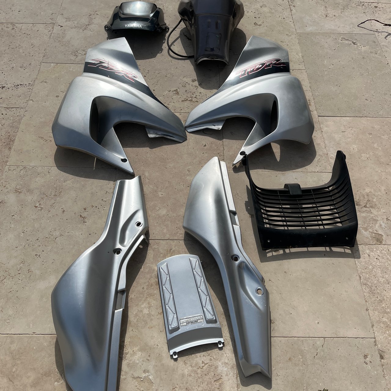 125 Tdr carénage gris yamaha 1993 - 2004 4fu/5ae