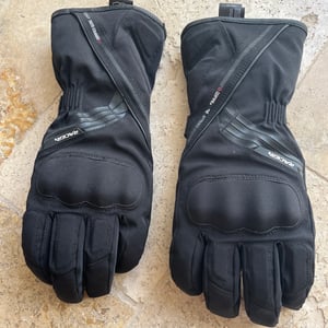Gants moto hivers en tissus et cuir