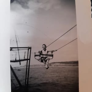 Photo pêcherie enfant  années 50-60