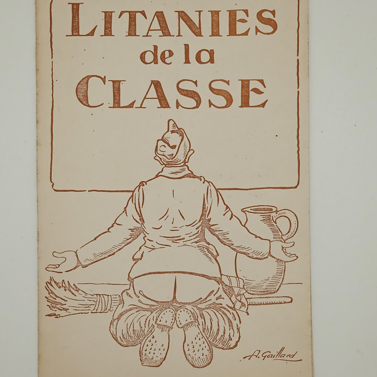 Livret entre deux guerre " Litanie de la Classe "