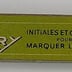 Boite d'étiquette marquage du linge avec initiale "RA" en coton