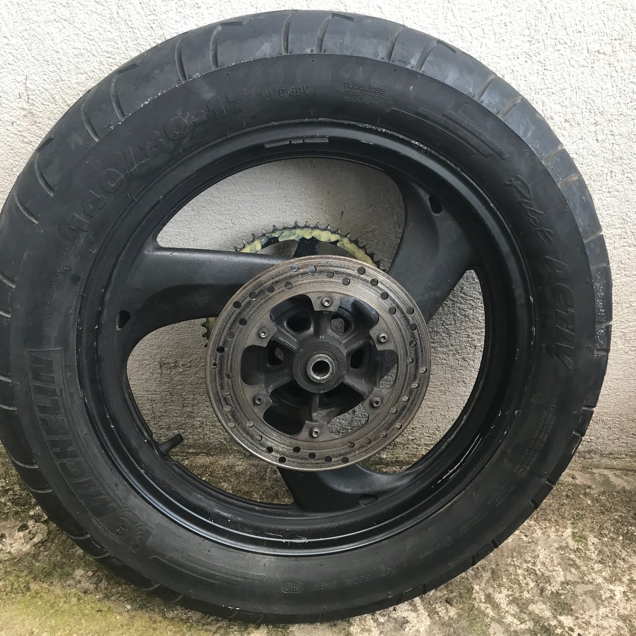 125 Tdr roue arrière 4fu-5ae yamaha - jante-pneu-disque 1993-2004